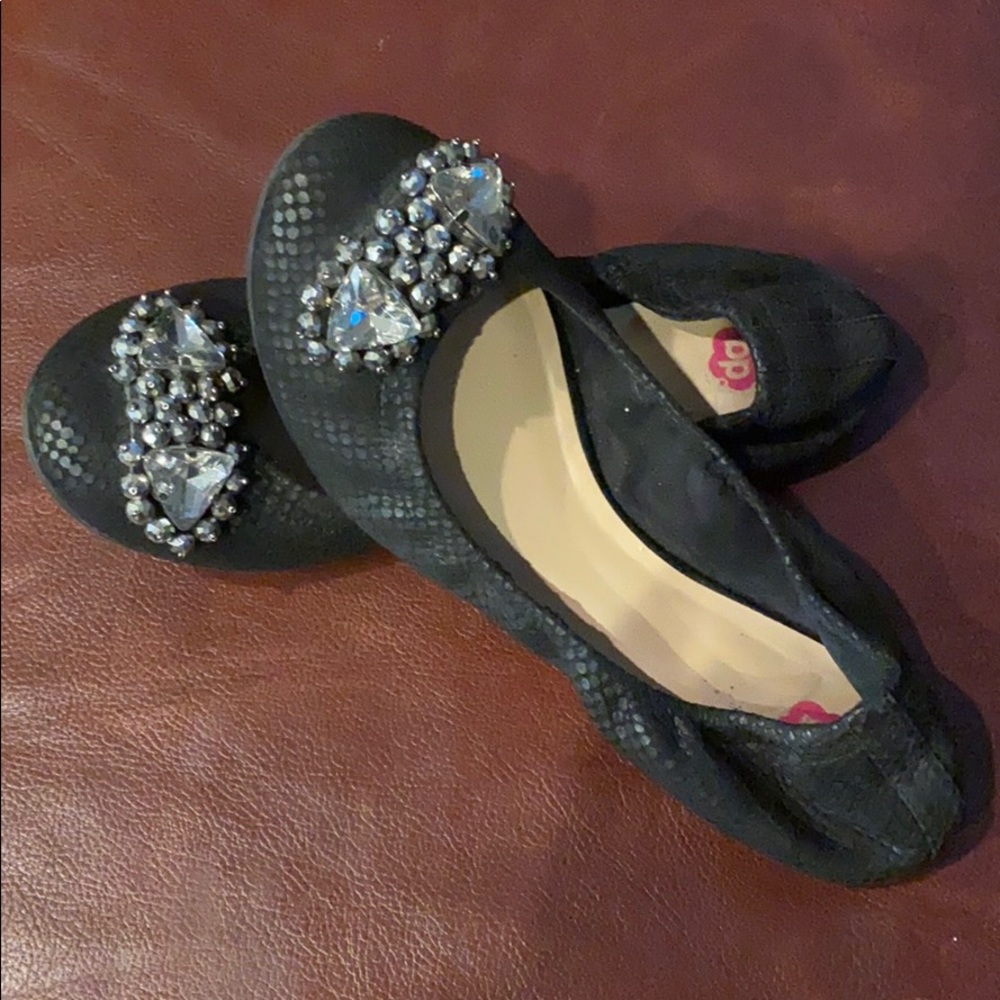 BP embossed jeweled black flats. Size 10.